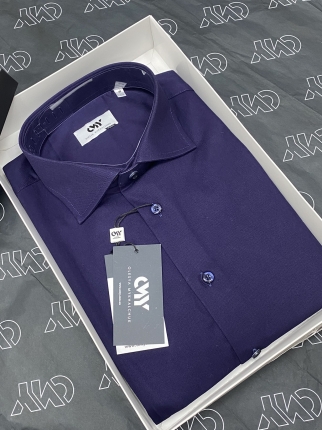 Рубашка мужская фиолетовая 10060