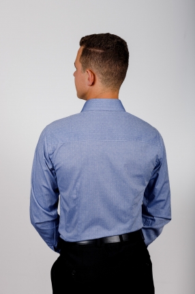 Рубашка мужская  синяя 0210057 2